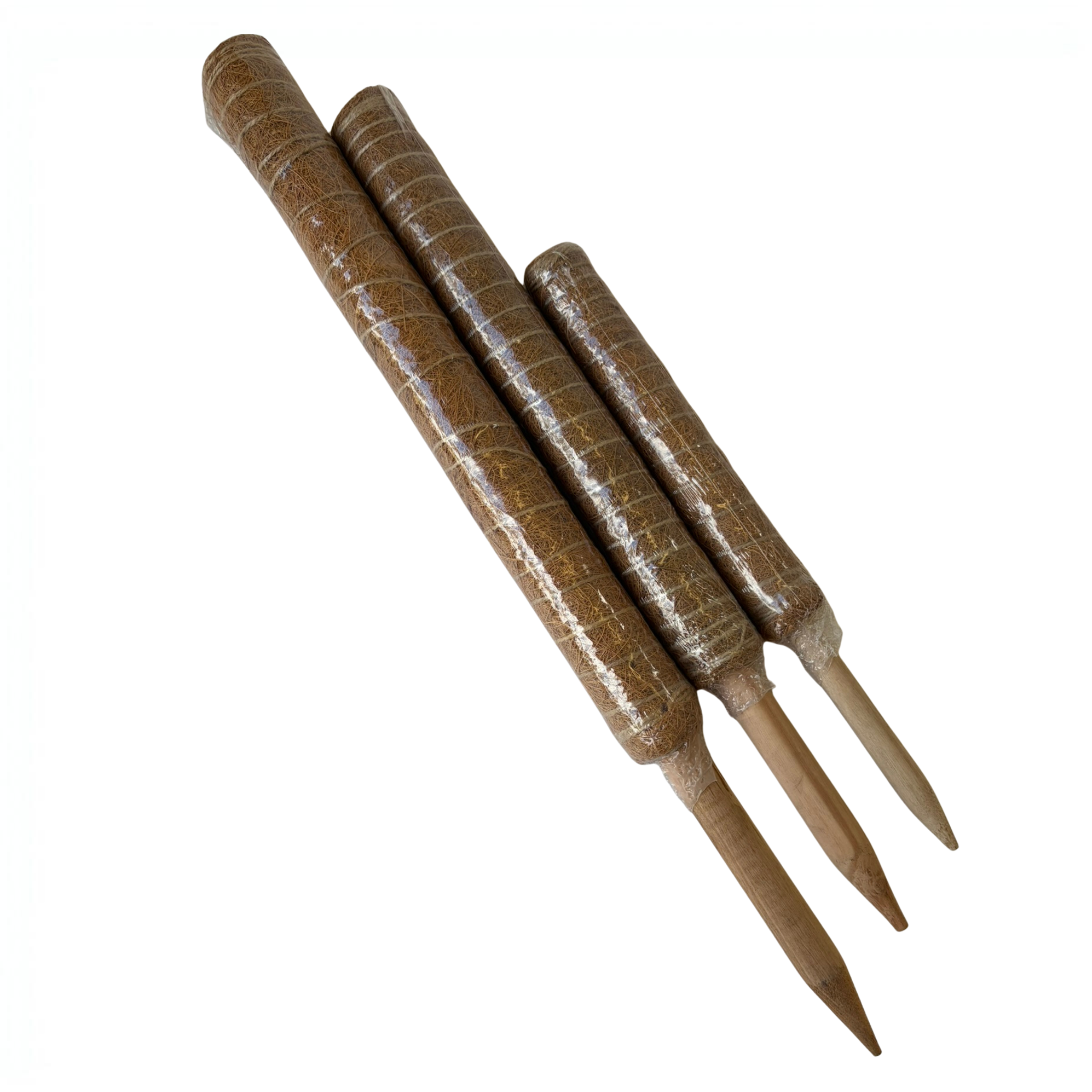 Coco Pole – Wood Coconut Fiber Plant Support Stakes (3-pack)