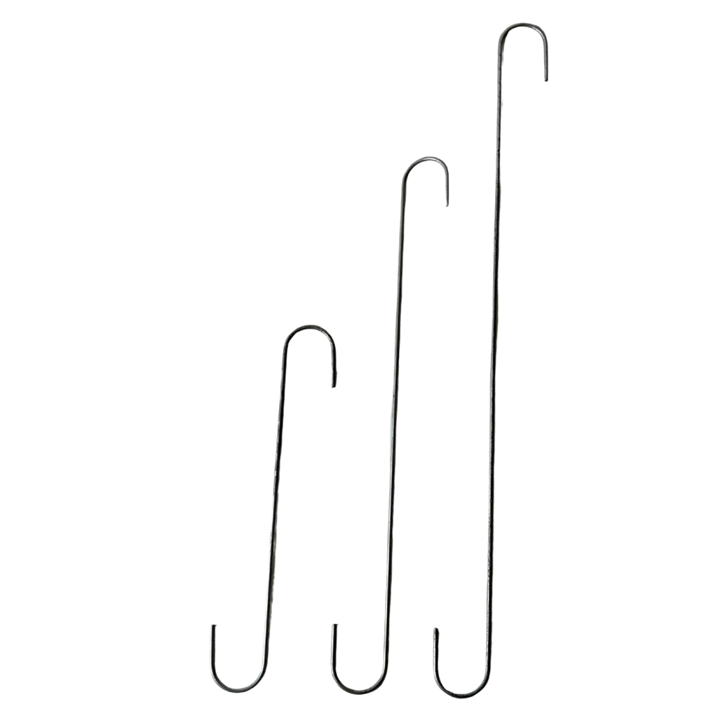S Hook Hangers for Orchid Baskets & Plants | 12", 18" & 24" | 5 Pack