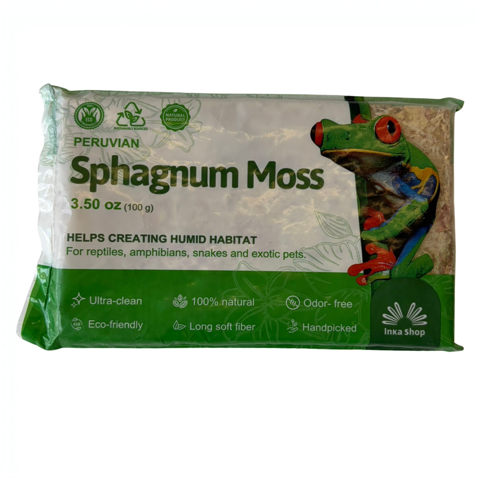 Sphagnum Moss 3A Grade | 100g Compressed Brick | Ultra-Premium Long-Fiber Orchid Moss