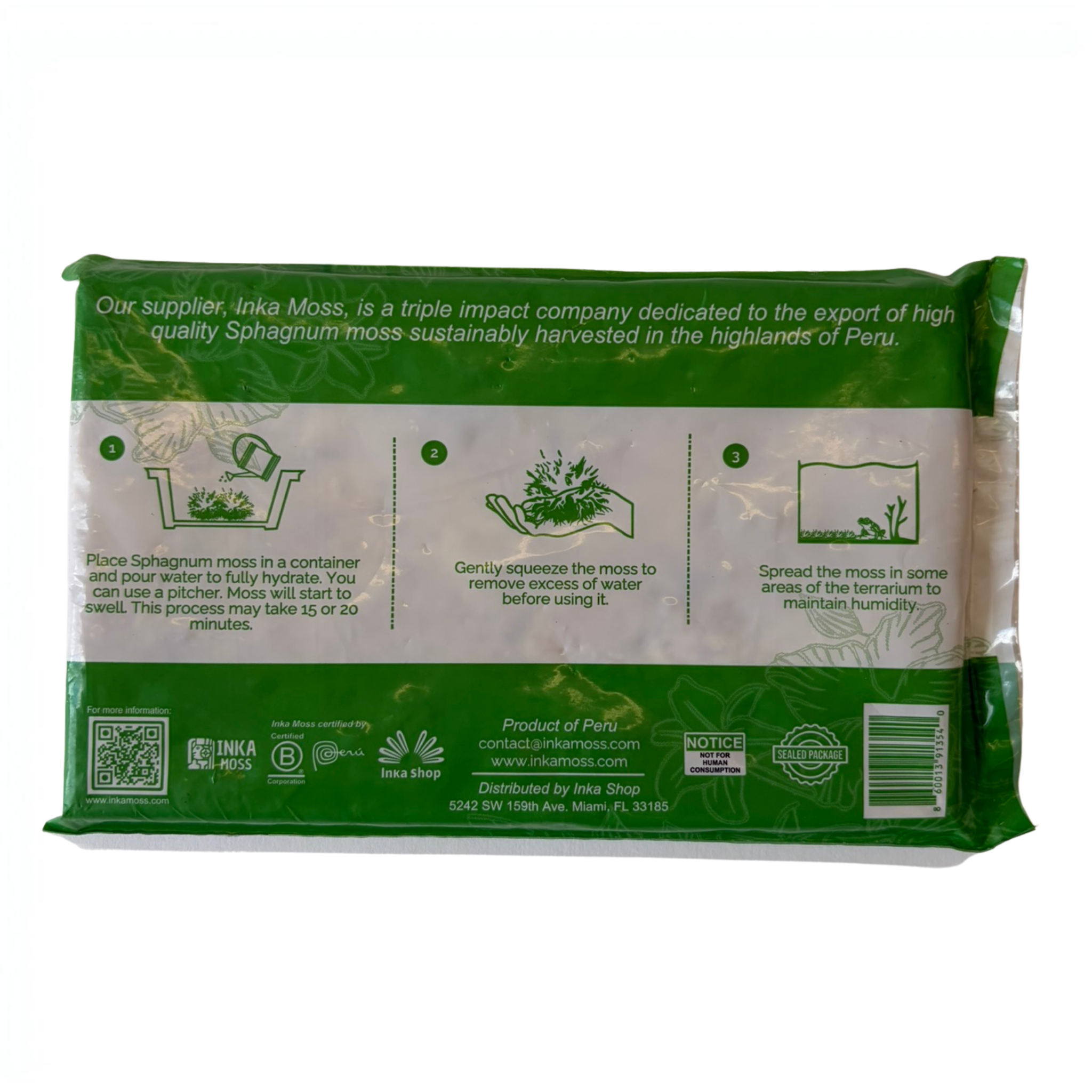 Sphagnum Moss 3A Grade | 100g Compressed Brick | Ultra-Premium Long-Fiber Orchid Moss