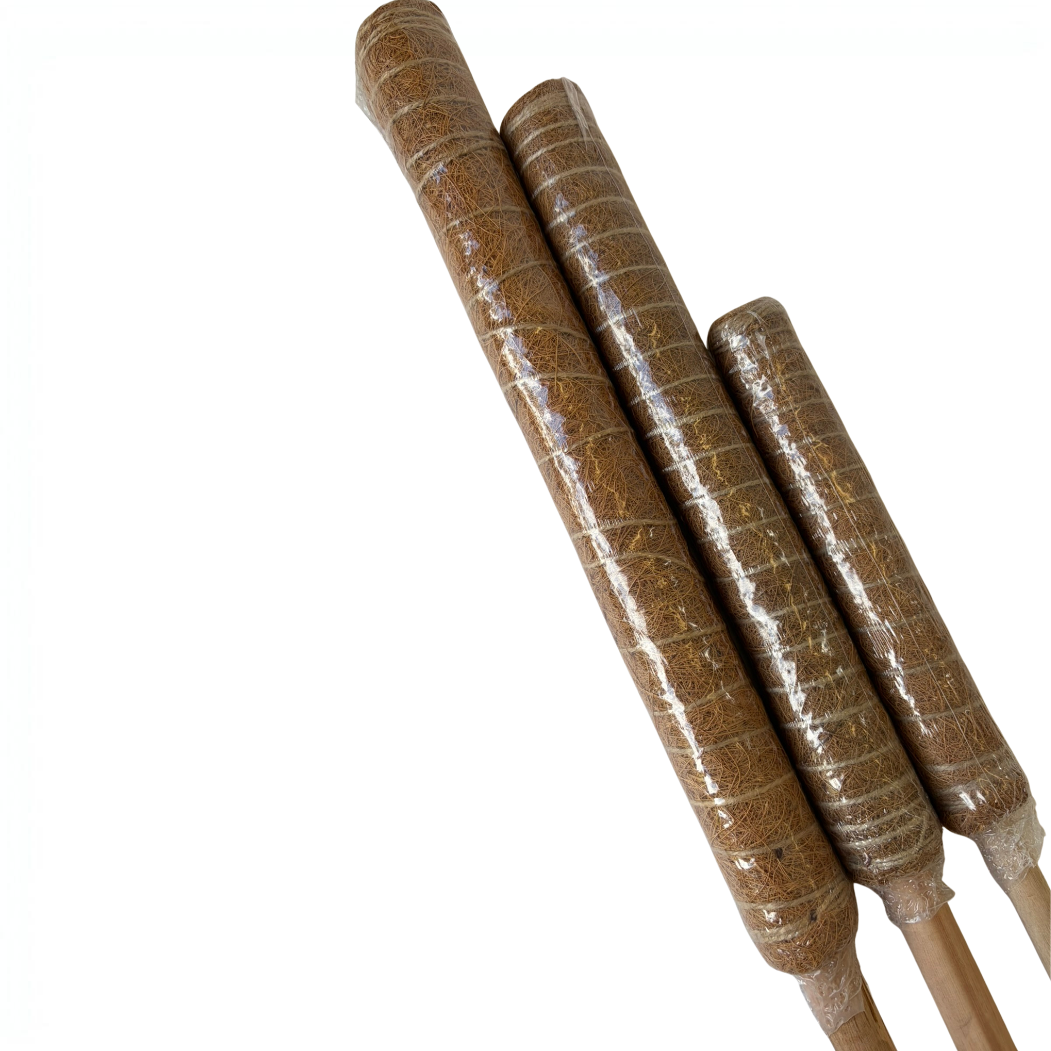 Coco Pole – Wood Coconut Fiber Plant Support Stakes (3-pack)