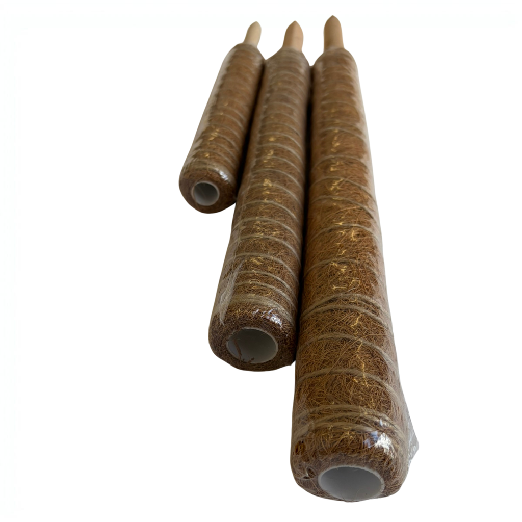 Coco Pole – Wood Coconut Fiber Plant Support Stakes (3-pack)