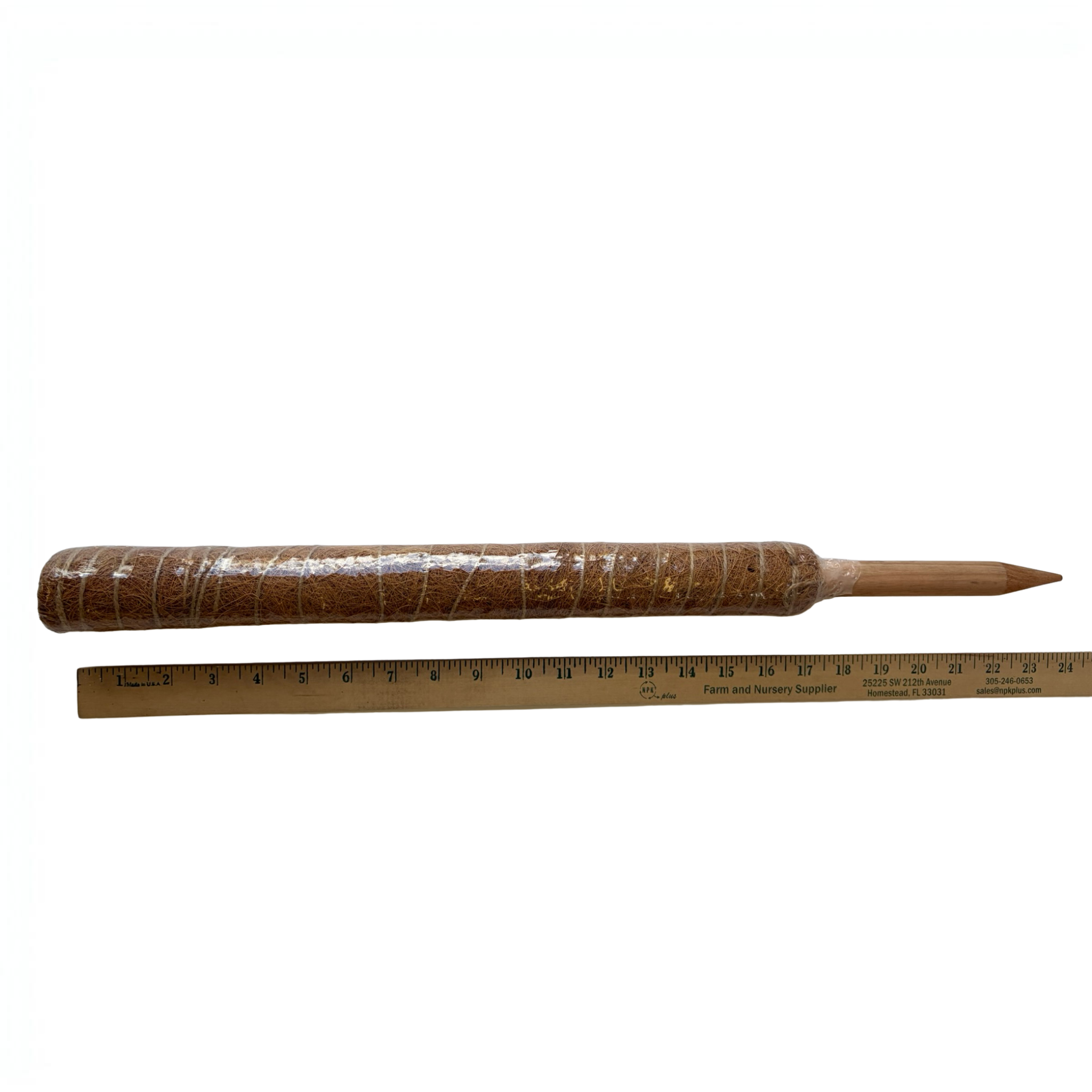 Coco Pole – Wood Coconut Fiber Plant Support Stakes (3-pack)