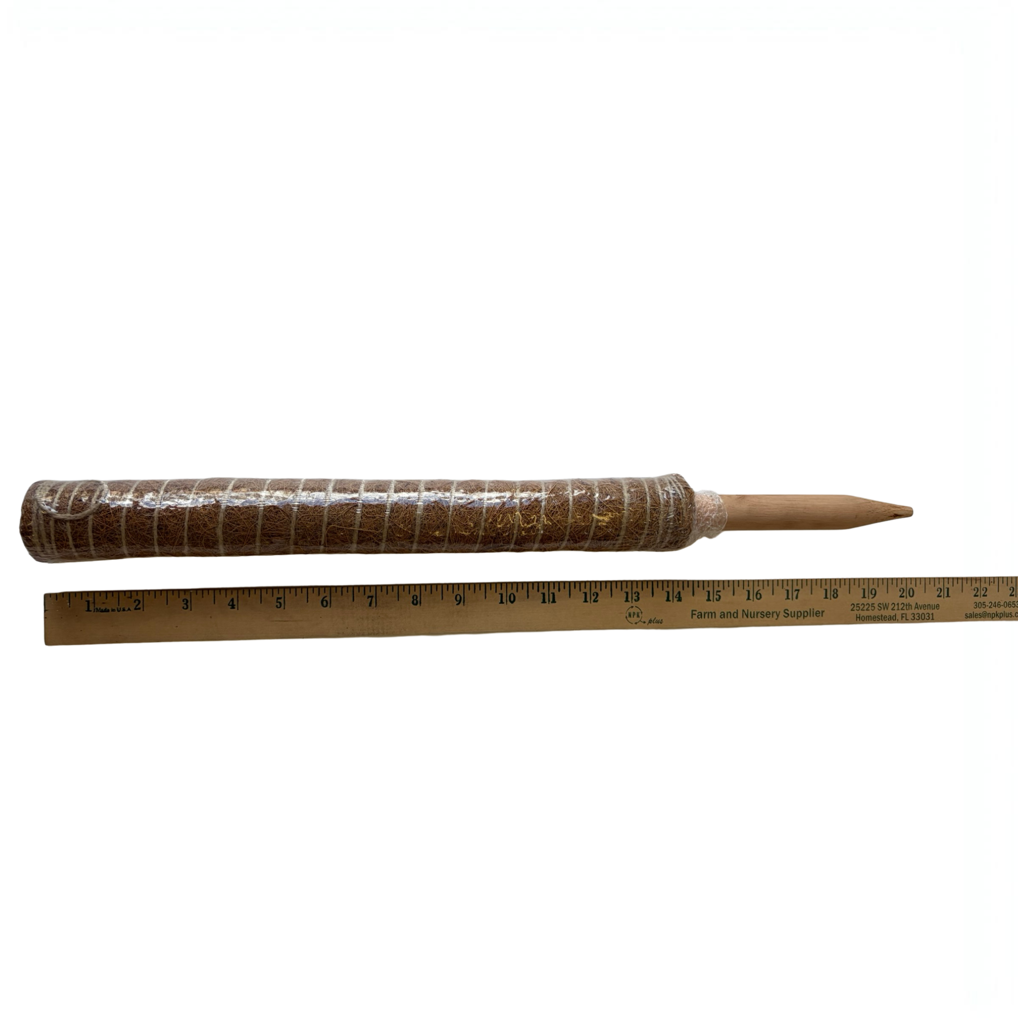 Coco Pole – Wood Coconut Fiber Plant Support Stakes (3-pack)