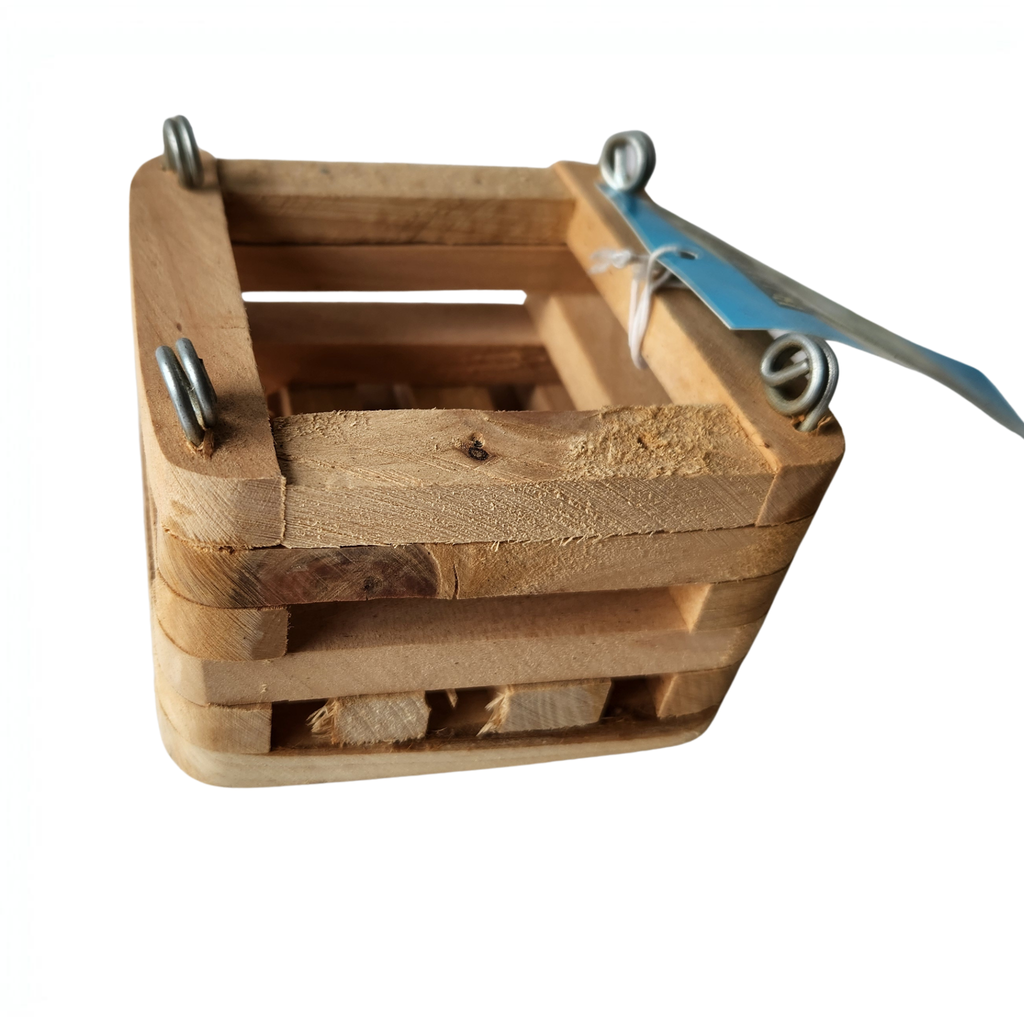 Square Wood Orchid Basket with 20" Wire Hanger | 4", 6", 8" & 10"