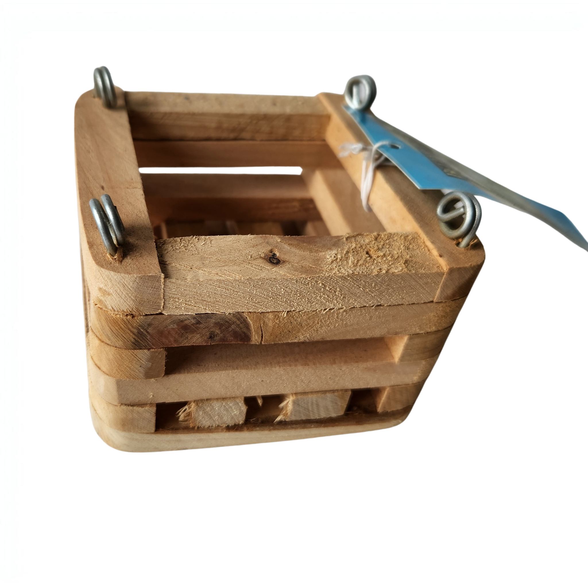 Square Wood Orchid Basket with 20" Wire Hanger | 4", 6", 8" & 10"